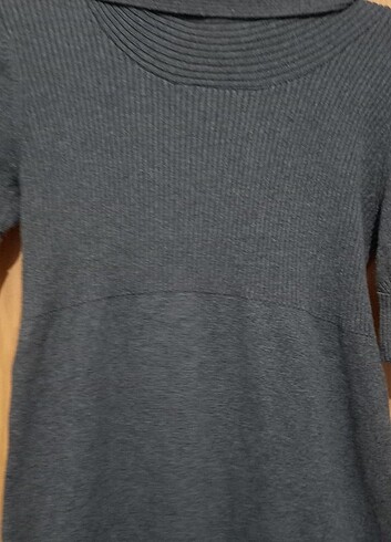 Mavi triko elbise - Görsel 5