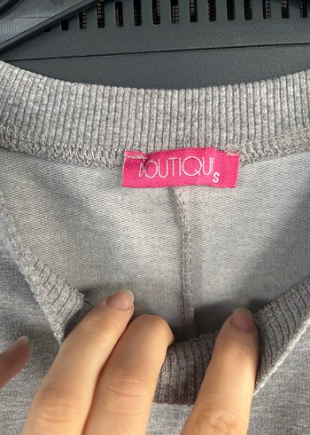 m Beden gri Renk Tüylü kollu triko tunik