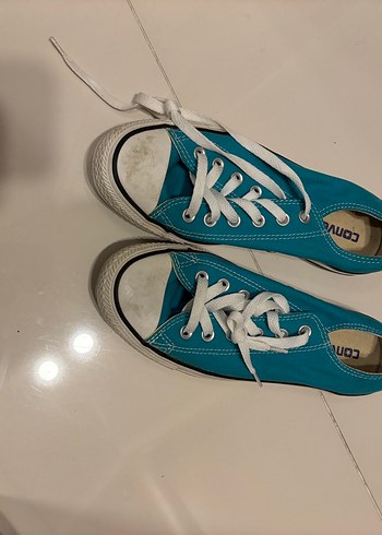 Mavi Converse Düz Tabanlı Kadın Spor Ayakkabı - Görsel 2