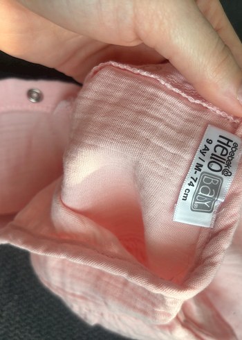 9 Ay Beden pembe Renk Pembe Pileli Bebek Kız Tulum
