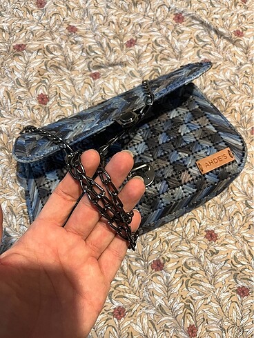  Beden lacivert Renk El örgüsü hasır çanta