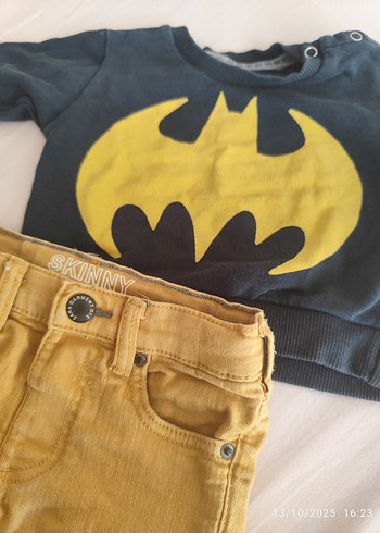 Sarı Baskılı Uzun Kollu Bebek Takımı - Görsel 2