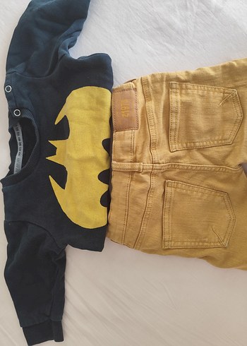 Sarı Baskılı Uzun Kollu Bebek Takımı - Görsel 3