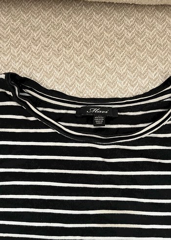 Mavi marka çizgili tişört - Görsel 4