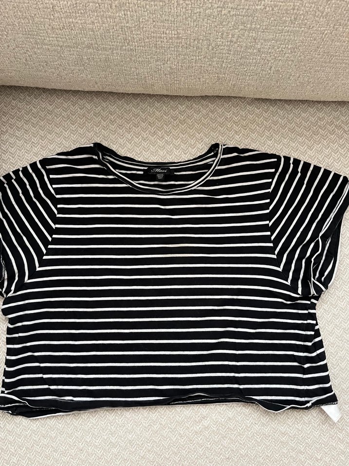 Mavi marka çizgili tişört - Görsel 3