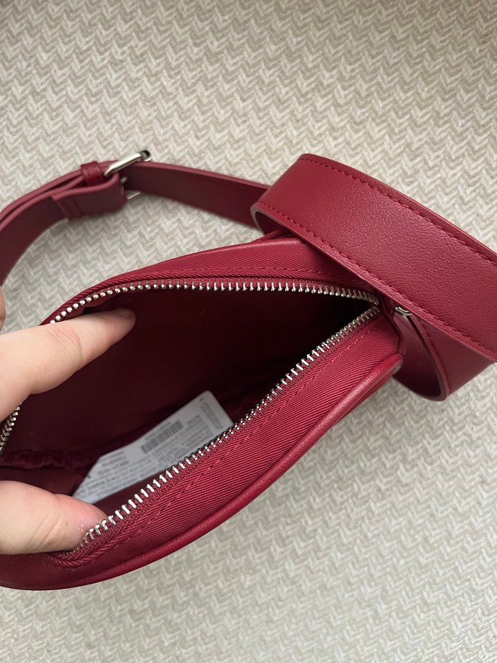 Stradivarius Bordo Kadın Çapraz Çanta Fermuarlı - Görsel 4