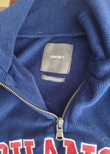 Koton Mavi Fermuarli Polar Sweatshirt