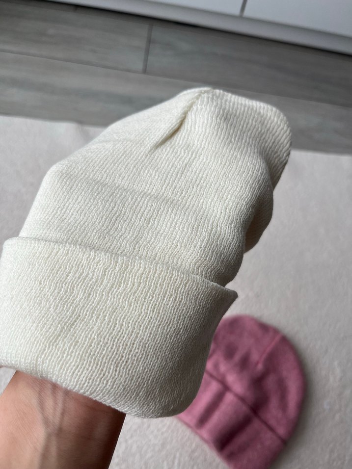 Kadın Beyaz Triko Bere - Görsel 2