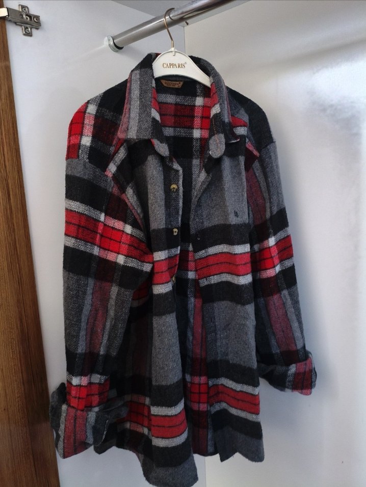 Ekose Düğmeli erkek  Gömlek - Görsel 3