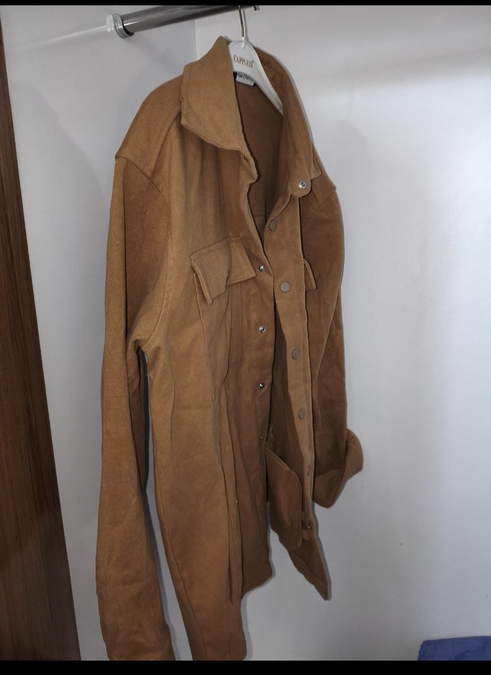 Bej Süet Erkek Ceket Düğmeli - Görsel 3