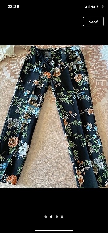 Koton Koton çiçek desenli kumaş pantolon