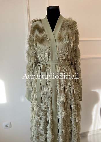 İthal püskül detaylı kimono - Görsel 4