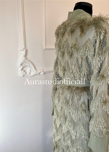 İthal püskül detaylı kimono - Görsel 5