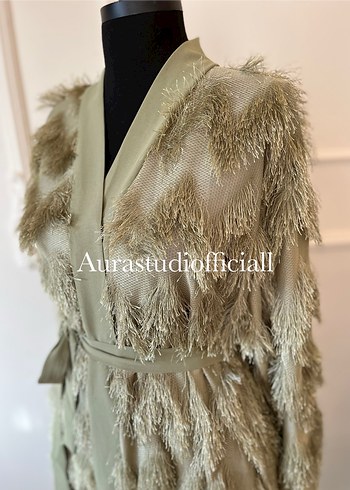 İthal püskül detaylı kimono - Görsel 2