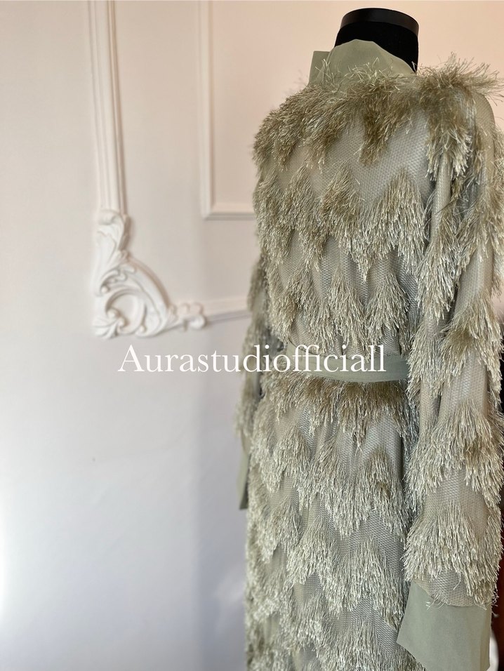 İthal püskül detaylı kimono - Görsel 5