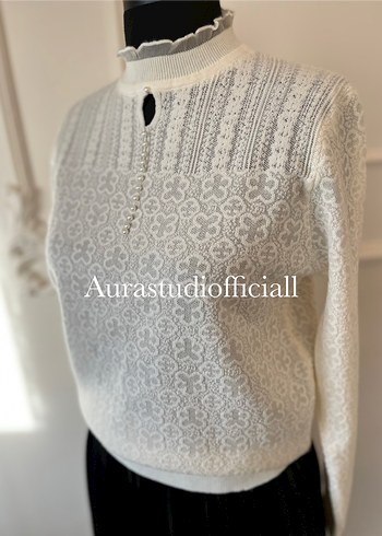 İthal Bohem ekru Triko Kazak - Görsel 3