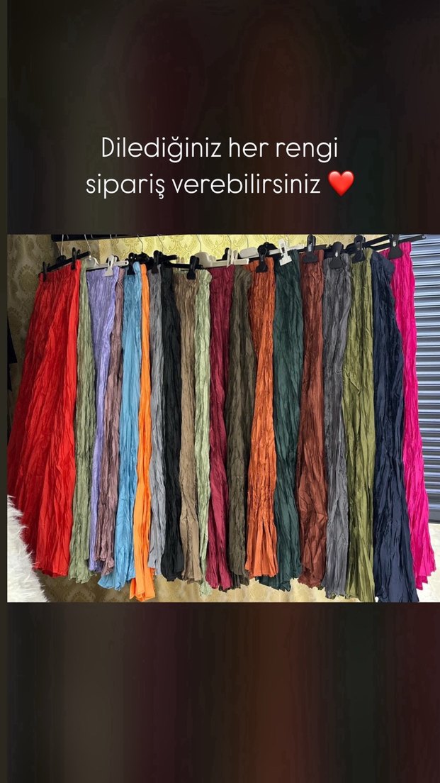 İthal kırışık A kalite etek - Görsel 2