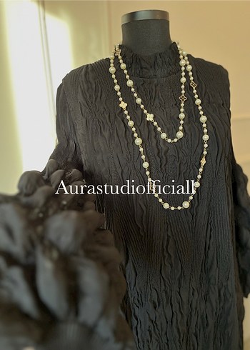 İthal Bürümcük Detaylı Elbise - Görsel 3