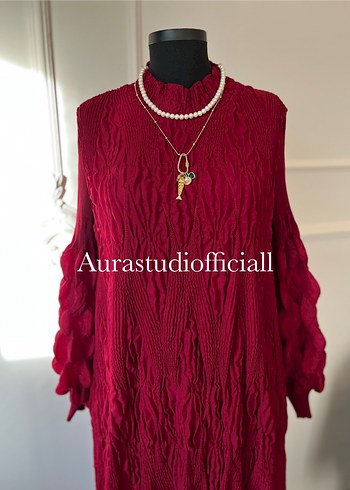 İthal Bürümcük Elbise - Görsel 4