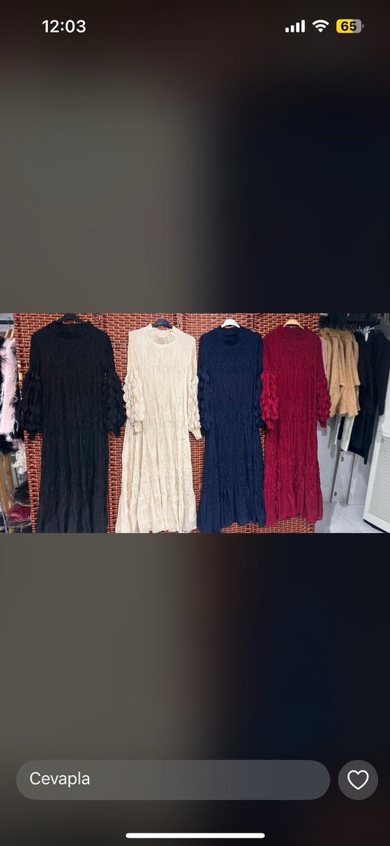 İthal Bürümcük Elbise - Görsel 5