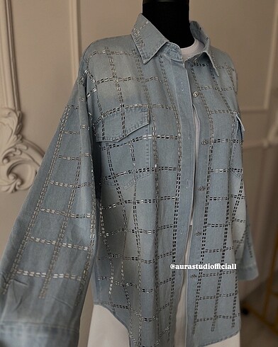 İthal Denim Ceket Gömlek
