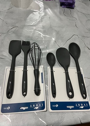 Siyah Plastik Mutfak Gereçleri Seti 3'lü - Görsel 2