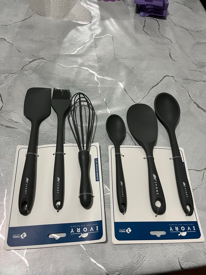 Siyah Plastik Mutfak Gereçleri Seti 3'lü - Görsel 2