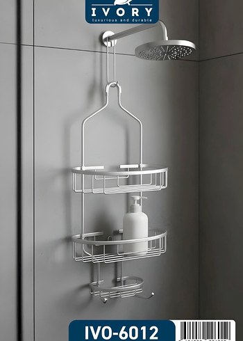 Gri 3 Katlı Banyo Organizeri - Görsel 2