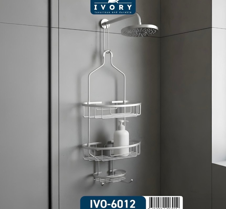 Gri 3 Katlı Banyo Organizeri - Görsel 2