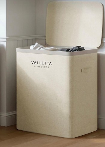 Valletta Gri Katlanabilir Çamaşır Sepeti - Görsel 3