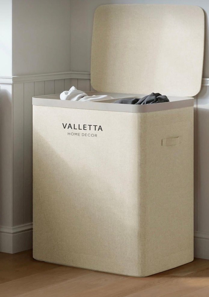 Valletta Gri Katlanabilir Çamaşır Sepeti - Görsel 3