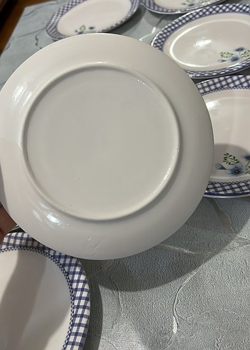 Mavi Çiçek Desenli seramik pasta tabagı - Görsel 2