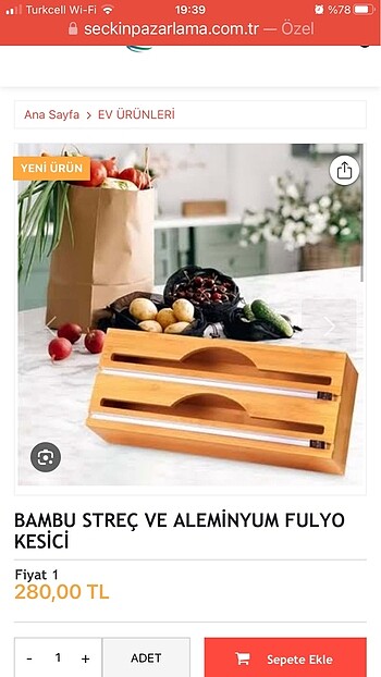 Banbu streç ve folya kesici