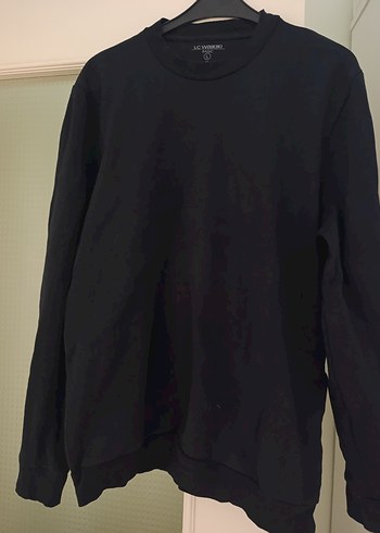 Siyah erkek Oversize Sweatshirt - Görsel 2