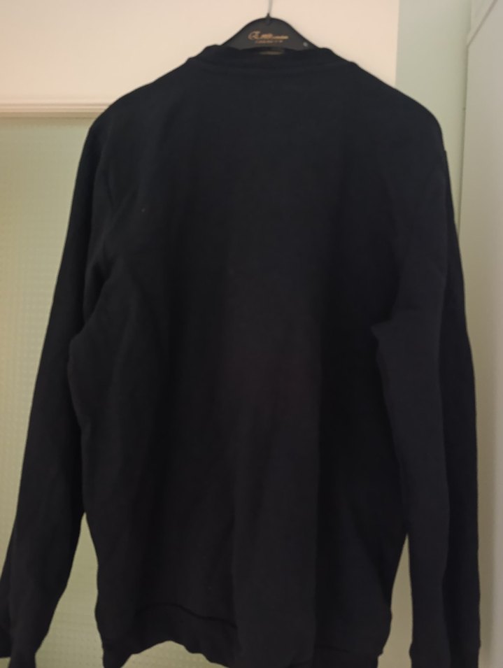 Siyah erkek Oversize Sweatshirt - Görsel 3