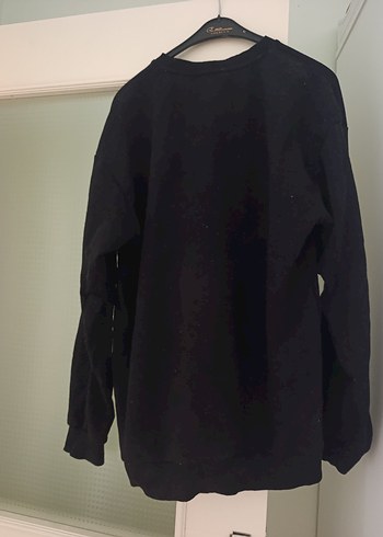 Siyah Baskılı Uzun Kollu Sweatshirt erkek - Görsel 2