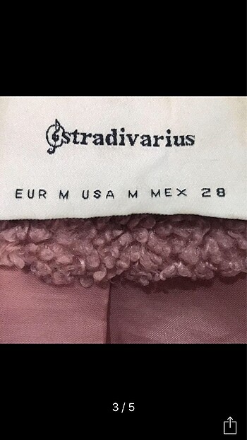 m Beden pembe Renk Stradivarius peluş mont
