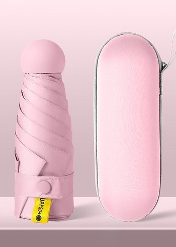 Fermuarlı Pembe Kadın Şemsiye - Görsel 2