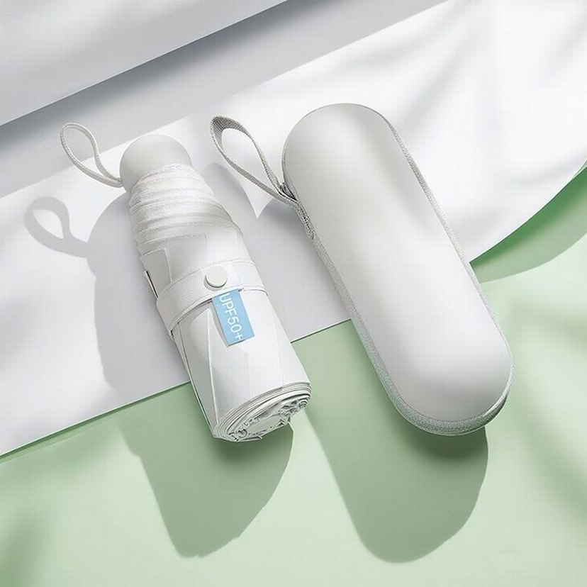 Kadın Gri Beyaz Minimalist Şemsiye - Görsel 2