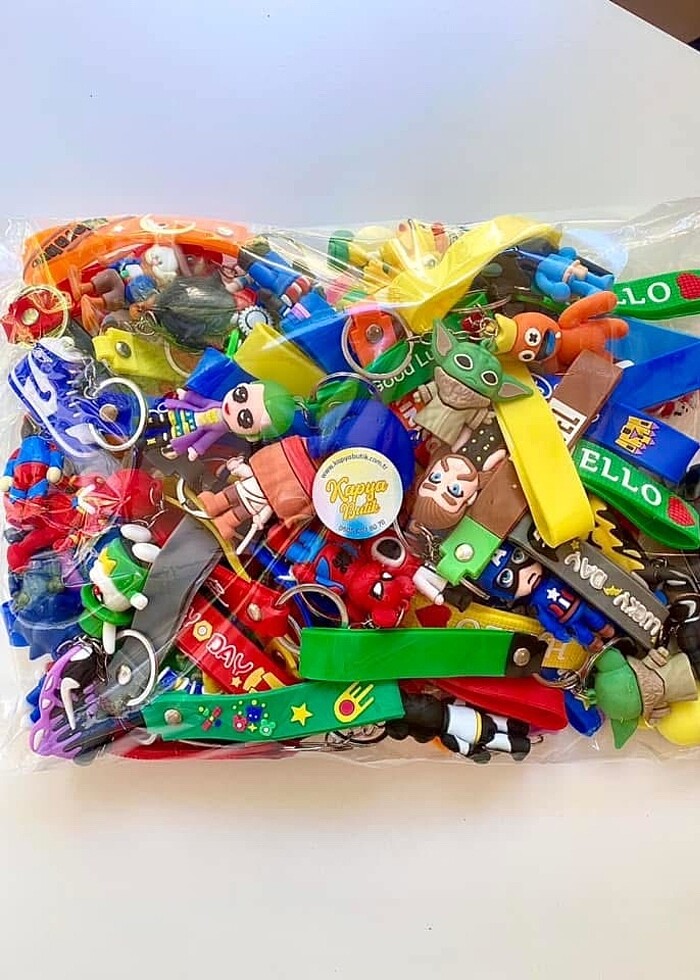 50 adet karışık silikon maskot anahtarlık - Görsel 3