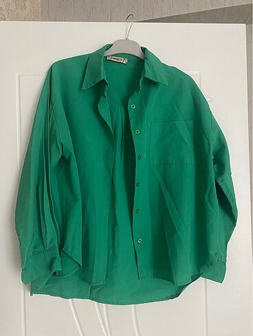 Mat Yeşil kadın gömlek