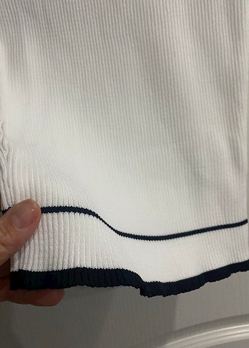 s Beden beyaz Renk Yüksek Yakalı Beyaz Kadın triko bluz
