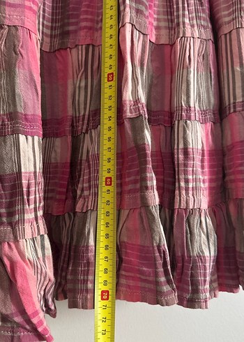 Pembe Gri Pilili Uzun Etek - Görsel 5