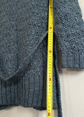 Gri Örgü Kadın Hırka Midi Boy - Görsel 7