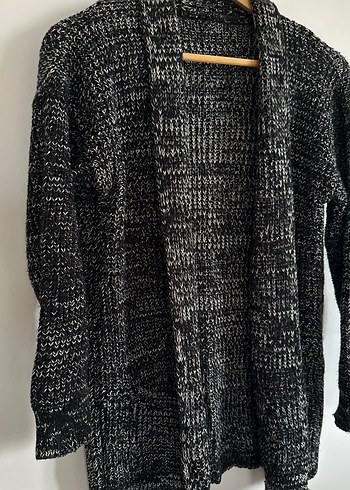 SiyahUzun Kollu Midi Hırka - Görsel 2