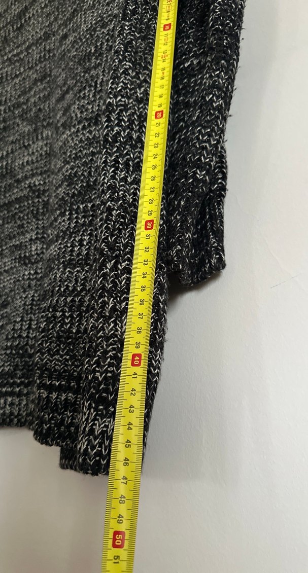 SiyahUzun Kollu Midi Hırka - Görsel 5