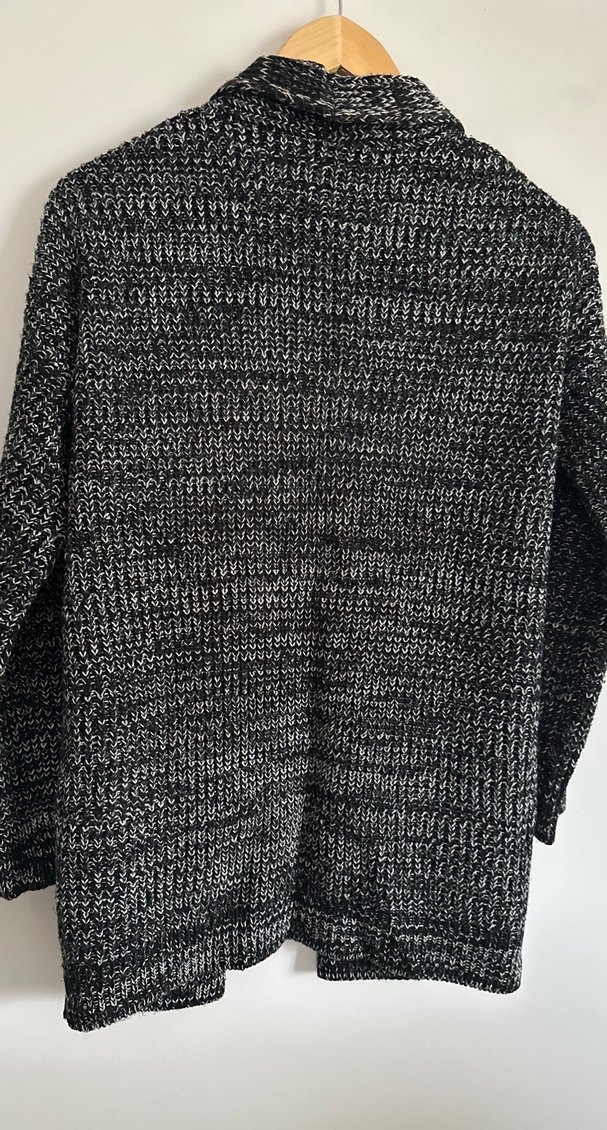 SiyahUzun Kollu Midi Hırka - Görsel 3