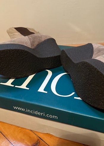 Bej Süet Kadın Dolgu Topuklu Bot - Görsel 4