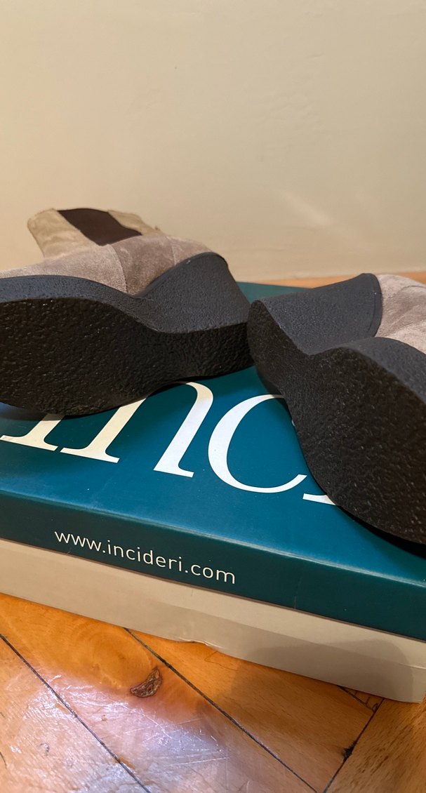 Bej Süet Kadın Dolgu Topuklu Bot - Görsel 4