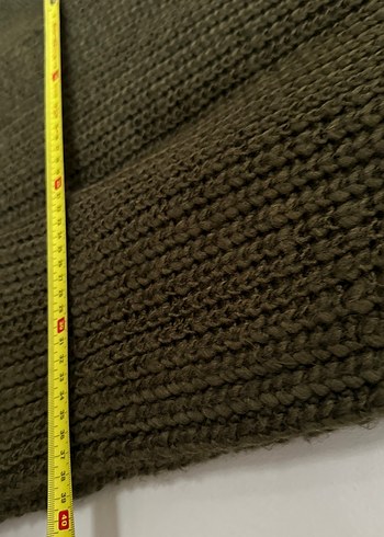 Düğmeli Kahverengi Örgü Kadın Hırka - Görsel 5